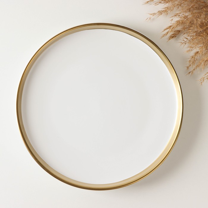 Набор фарфоровых тарелок «День», 2 предмета: d=25,5 см, цвет белый - фото 1909252725