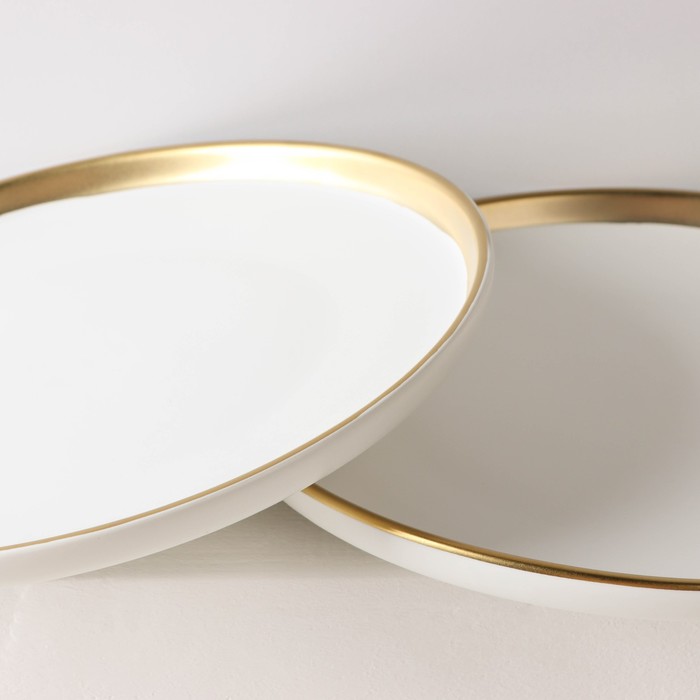 Набор фарфоровых тарелок «День», 2 предмета: d=25,5 см, цвет белый - фото 1909252726