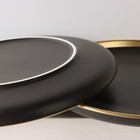 Набор фарфоровых тарелок «Ночь», 2 предмета: d=25,5 см, цвет чёрный - Фото 4