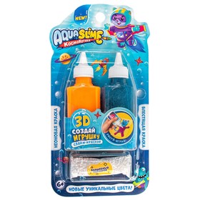 Aqua Slime, малый набор: набор для изготовления фигурок из цветного геля, голубой-оранжевый