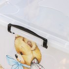 УЦЕНКА Контейнер для хранения БЕЗ КРЫШКИ «Hide box. Мишка», 50 л, 61×39×32 см, прямоугольный, прозрачный - Фото 4