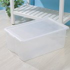 УЦЕНКА Контейнер для хранения Porter, 50 л, 65.9×41.7×26 см, БЕЗ КРЫШКИ, прозрачный - Фото 2