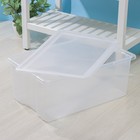УЦЕНКА Контейнер для хранения Porter, 50 л, 65.9×41.7×26 см, БЕЗ КРЫШКИ, прозрачный - Фото 3