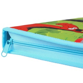 Папка для труда А4 с пеналом, на молнии, текстиль, «Синий трактор»