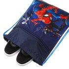 Мешок для обуви с карманом 420*350 мм, Мстители Человек Паук(мягкий полиэстер, плотность 210D) - Фото 5