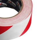 Лента сигнальная, клейкая, разметочная "Unibob" красно-белая, ширина - 5 см, 50 м - фото 52395096