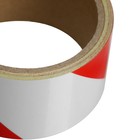 Лента сигнальная, клейкая Unibob светоотражающая, красно-белая, ширина - 48 мм, 5 м 9878272 - фото 16548861
