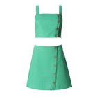 Костюм женский (юбка и топ) MIST Summer time, зелёный, размер 46 - фото 22508820