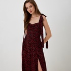 Платье с лентами миди женское MIST Flower, чёрное, размер 46 - фото 43745764