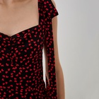 Платье с лентами миди женское MIST Flower, чёрное, размер 46 - фото 43745765