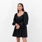 Платье женское MIST с объемными рукавами, черный, р.40-42 - Фото 3
