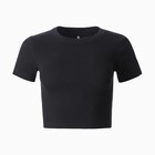 Футболка женская укороченная, цвет чёрный, размер 42 (S) - Фото 5