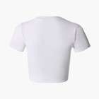 Футболка женская укороченная, цвет белый, размер 46 (L) - Фото 8