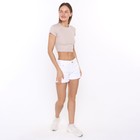 Футболка женская укороченная, цвет тёмно-кремовый, размер 44 (M) - Фото 3