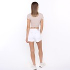 Футболка женская укороченная, цвет тёмно-кремовый, размер 44 (M) - Фото 4