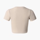 Футболка женская укороченная, цвет тёмно-кремовый, размер 44 (M) - Фото 8