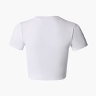 Футболка женская укороченная, цвет белый, размер 46 (L) - фото 50075590