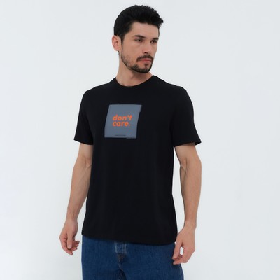 Футболка мужская, цвет чёрный, размер 52 (2XL)