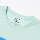 Футболка мужская, цвет аква, размер 44 (S) 9873948