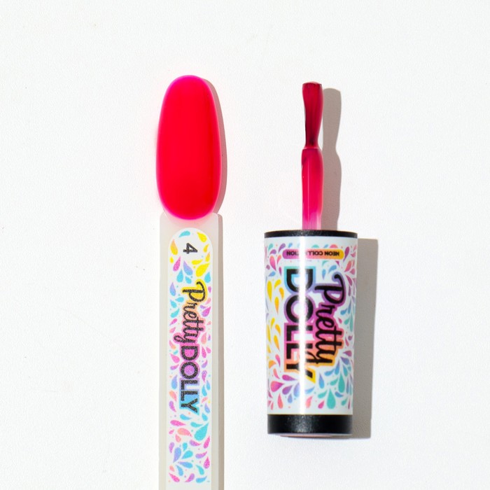 Гель лак ADRICOCO неоновый малиновый Pretty dolly №04, 8 мл 37668