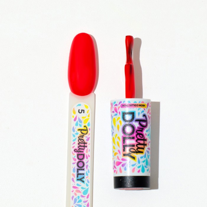 Гель лак ADRICOCO неоновый красный Pretty dolly №05, 8 мл 37669