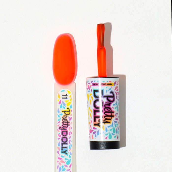 Гель лак ADRICOCO неоновый коралловый Pretty dolly №11, 8 мл 37675