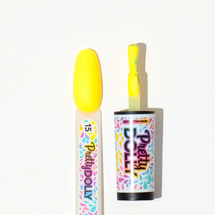 Гель лак ADRICOCO неоновый цитрусовый Pretty dolly №15, 8 мл 37679