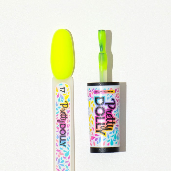 Гель лак ADRICOCO неоновый лимонный Pretty dolly №17, 8 мл 37681