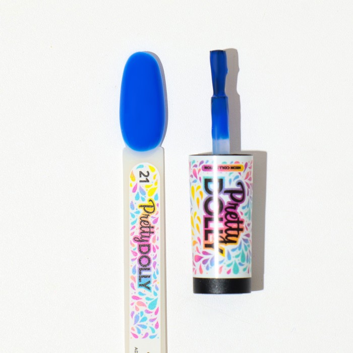 Гель лак ADRICOCO неоновый синий Pretty dolly №21, 8 мл 37684