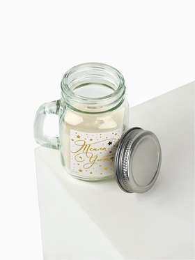 Свеча ароматическая в банке «Новый год: Тепла и уюта», аромат ваниль 9472588