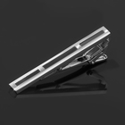 Зажим для галстука медный «Классический» трио, цвет чёрный в серебре - Фото 2