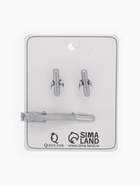 Набор мужской «Запонки + Зажим для галстука» классика, цвет серебро - фото 60928105