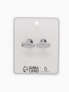 Запонки медные «Квадрат» классический, синие в серебре - Фото 5