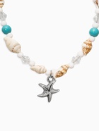 Браслет на ногу QF «Морская звезда», бело-голубой в серебре, 23.5 см + удлинитель 4.5 см - Фото 2