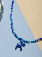 Кулон «Собачка» из воздушных шаров, бисер, цвет синий, 41 см - Фото 4