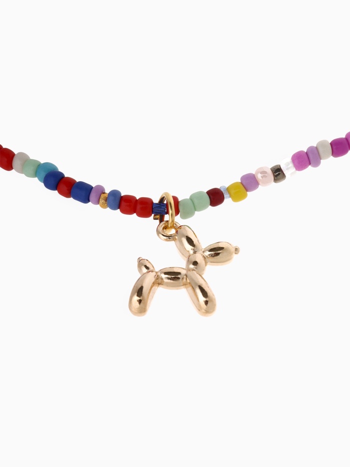 Кулон «Собачка» из воздушных шаров, бисер, разноцветный, 41см - Фото 1