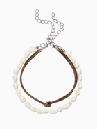 Браслеты на ногу «Ракушки», цвет бело-коричневый в серебре  (артикул 9604040)  большой выбор товаров оптом и в розницу по низким ценам с доставкой