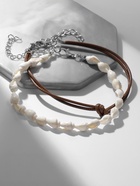 Браслеты на ногу «Ракушки», цвет бело-коричневый в серебре  (артикул 9604040)  большой выбор товаров оптом и в розницу по низким ценам с доставкой