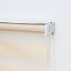 Штора рулонная «День-ночь», с люрексом, 90×180 см (с учётом креплений 3.5 см), бежевая - Фото 4