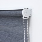 Штора рулонная «День-ночь» под лен, 90×180 см (с учётом креплений 3,5 см), цвет серый - фото 24219546