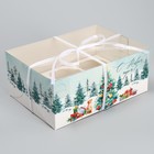 Коробка для капкейка «С Новым годом», ёлка, 23 х 16 х 10 см, Новый год - Фото 1