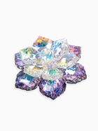 Брошь «Цветок» сказочный, радужно-сиреневая в серебре - Фото 4