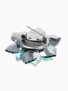 Брошь "Цветок" сказочный, цвет радужно-зелёный в серебре - фото 809276932