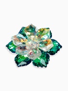 Брошь "Цветок" сказочный, цвет радужно-зелёный в серебре - фото 809276933