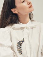 Брошь «Птица» павлин драгоценный, цветная в серебре - Фото 2