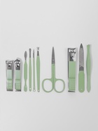 Набор маникюрный, 10 предметов, в футляре, бирюзовый - Фото 4