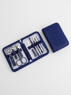 Набор маникюрный, 9 предметов, в футляре, синий - Фото 3