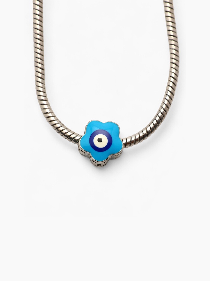 Шарм «Глаз Фатимы» цветок, цветная в серебре