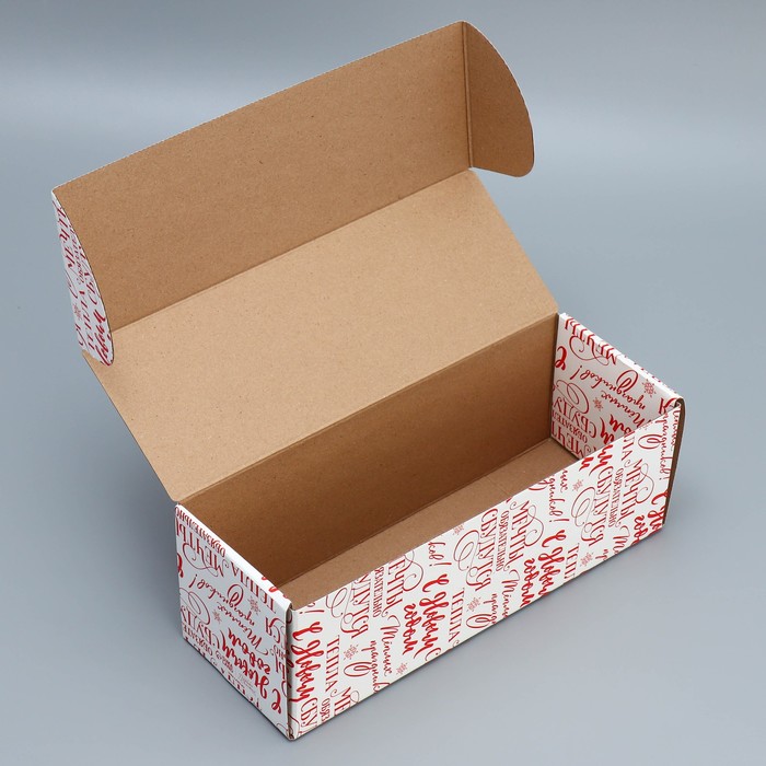 Коробка складная «Новогодние пожелания», 12 х 33,6 х 12 см