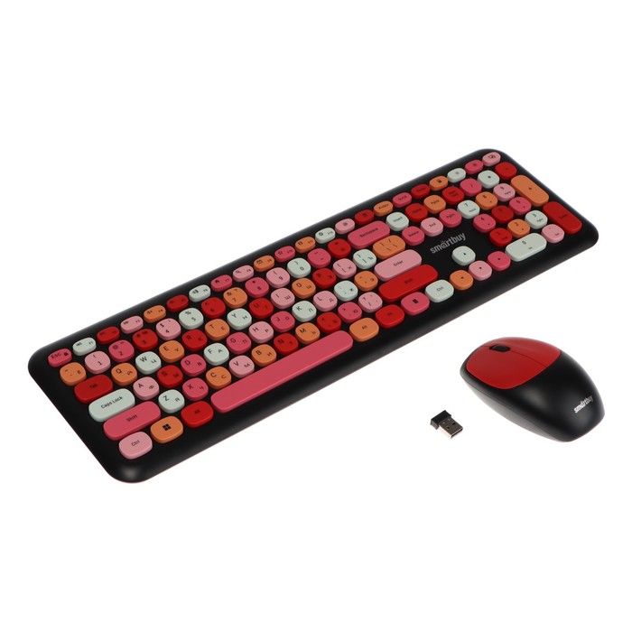 Комплект клавиатура и мышь Smartbuy SBC-666395AG-V, беспровод, мембран, 1000 dpi, USB,черный